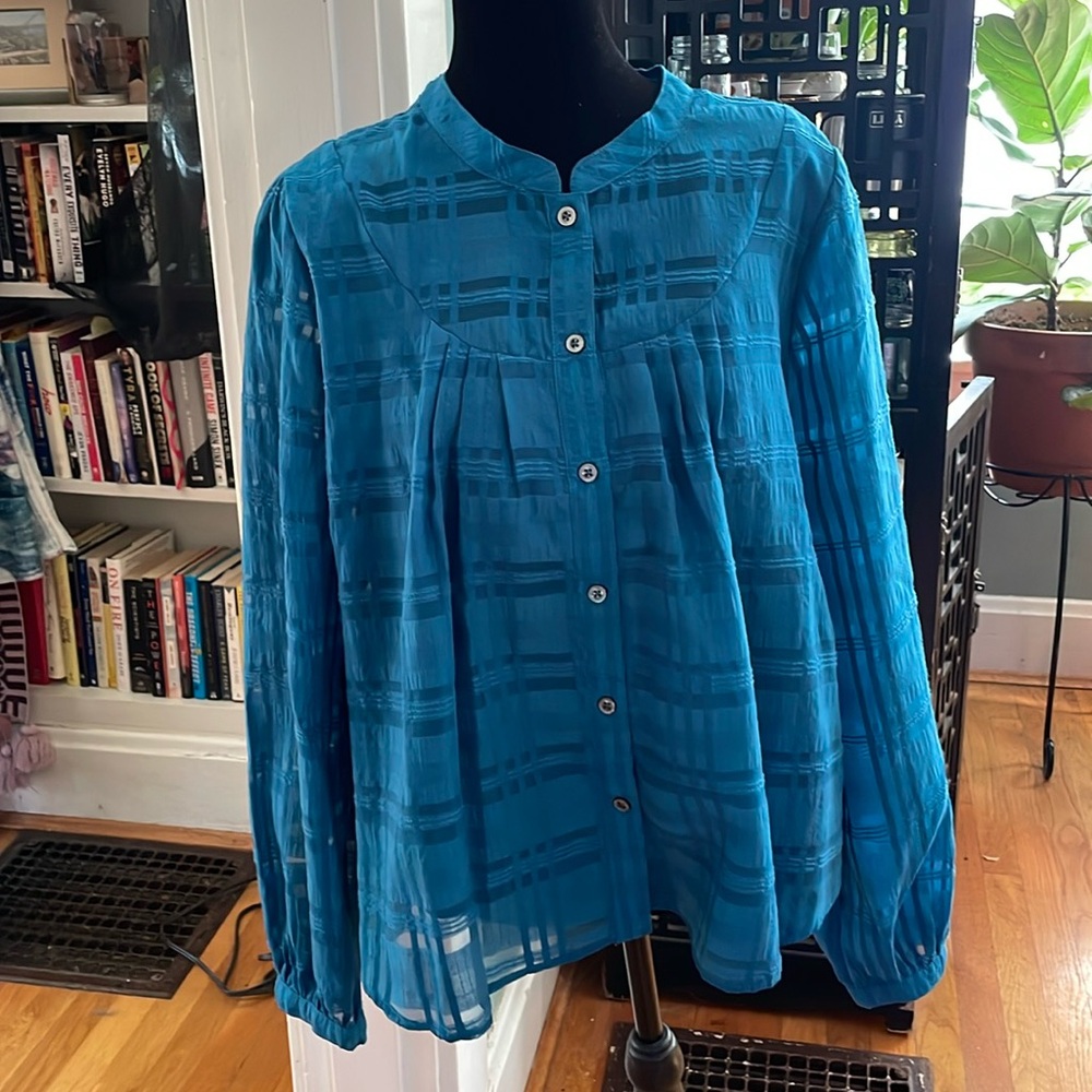 Anthropologie Current Air blue top